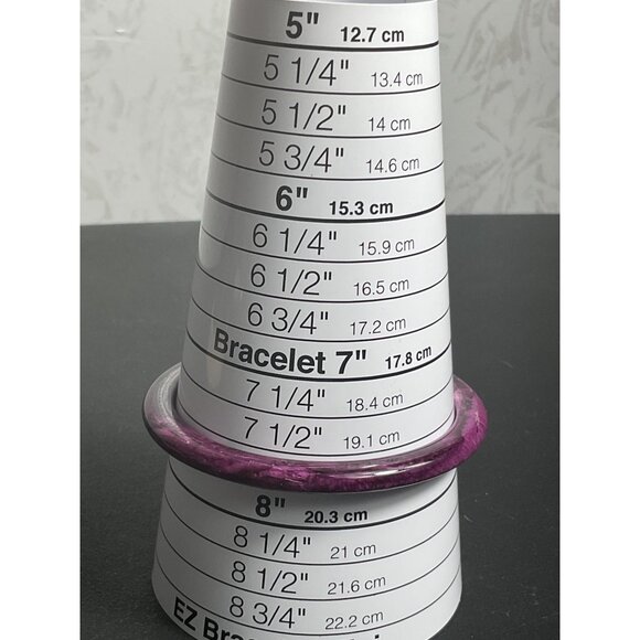 Purple Marble-Like Bangle Bracelet Womens - Picture 2 of 4